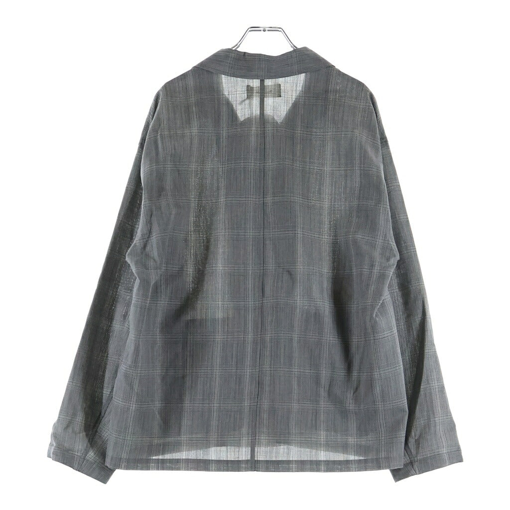 Ernie Palo(アーニーパロ) WOOL CHECK SHIRT JACKET シルク混 チェック柄 ウールシャツジャケット グレー EP11BL04