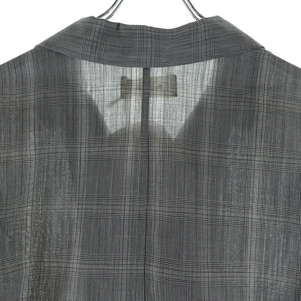 Ernie Palo(アーニーパロ) WOOL CHECK SHIRT JACKET シルク混 チェック柄 ウールシャツジャケット グレー EP11BL04