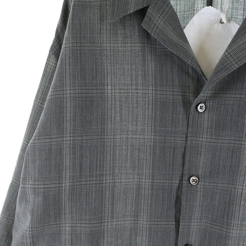 Ernie Palo(アーニーパロ) WOOL CHECK SHIRT JACKET シルク混 チェック柄 ウールシャツジャケット グレー EP11BL04