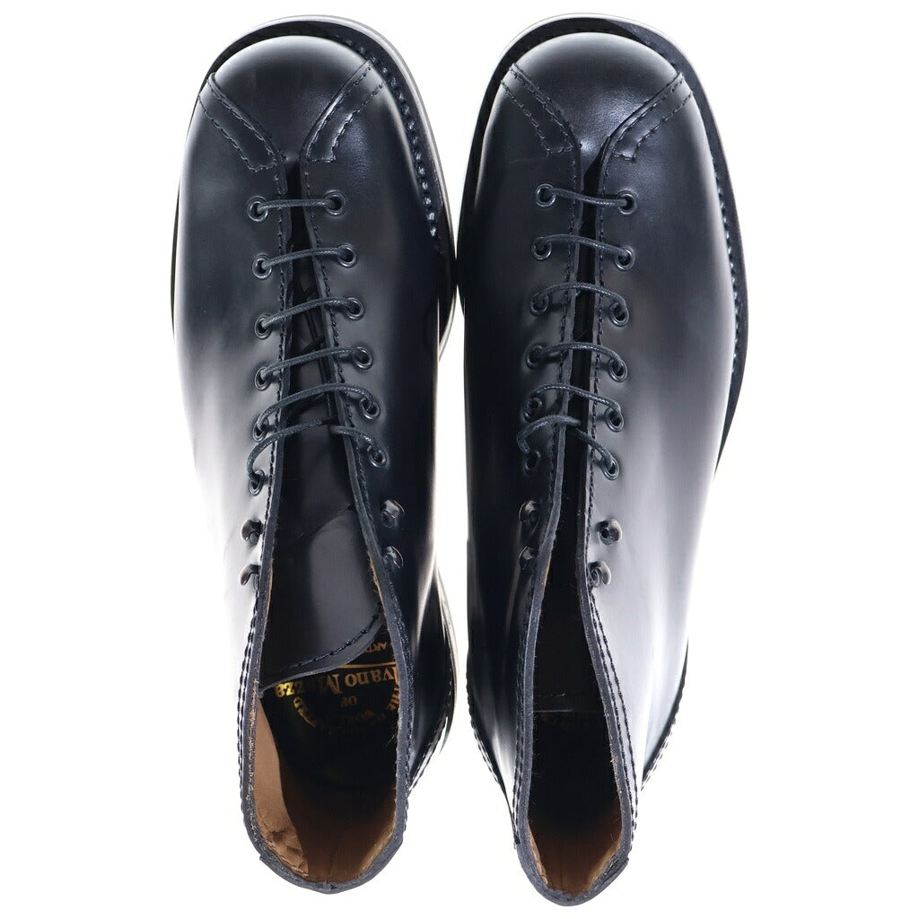 Silvano Mazza(シルバノマッツァ) 97186 MONKEY BOOT イタリア製 レースアップ レザー モンキーブーツ ブラック レディース