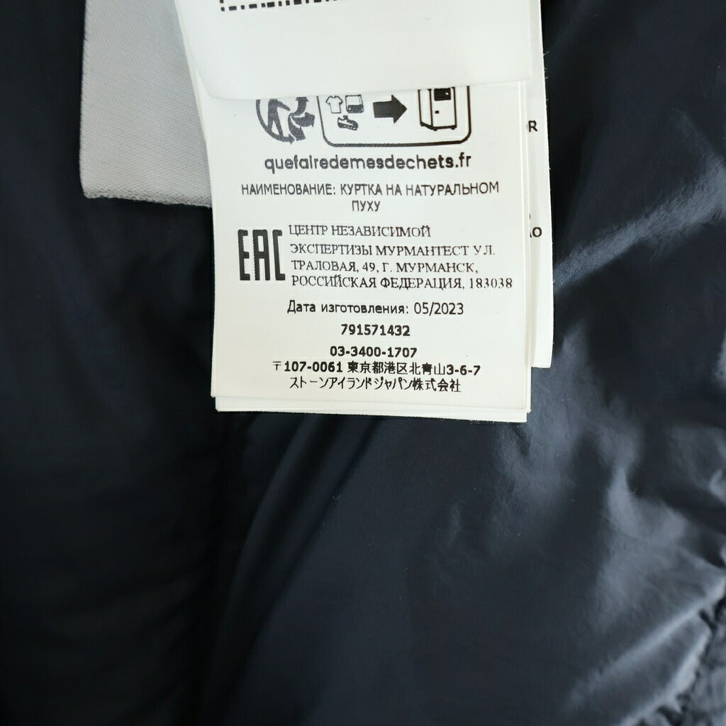 STONE ISLAND(ストーンアイランド) MACRO RIPSTOP METAL IN ECONYL REGENERATED NYLON DOWN-TC JACKET ロングダウンコート ジャケット ブラック 791571432