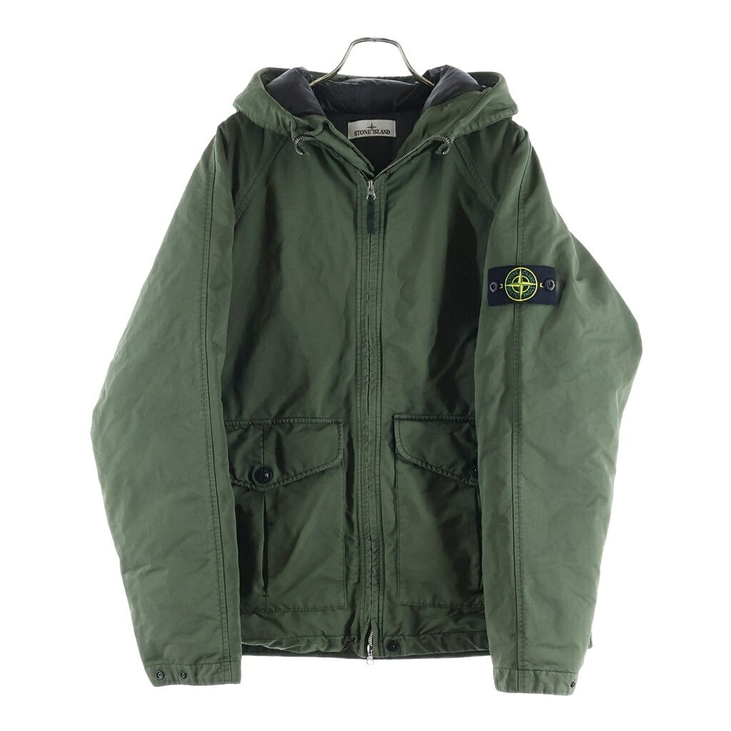 STONE ISLAND(ストーンアイランド) DAVID-TC DOWN PARKA ジップアップ ロゴワッペン フーデッドダウンジャケット カーキ 811541649