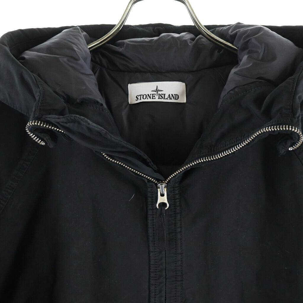 STONE ISLAND(ストーンアイランド) DAVID-TC DOWN PARKA ジップアップ ロゴワッペン フーデッドダウンジャケット ブラック 811541649