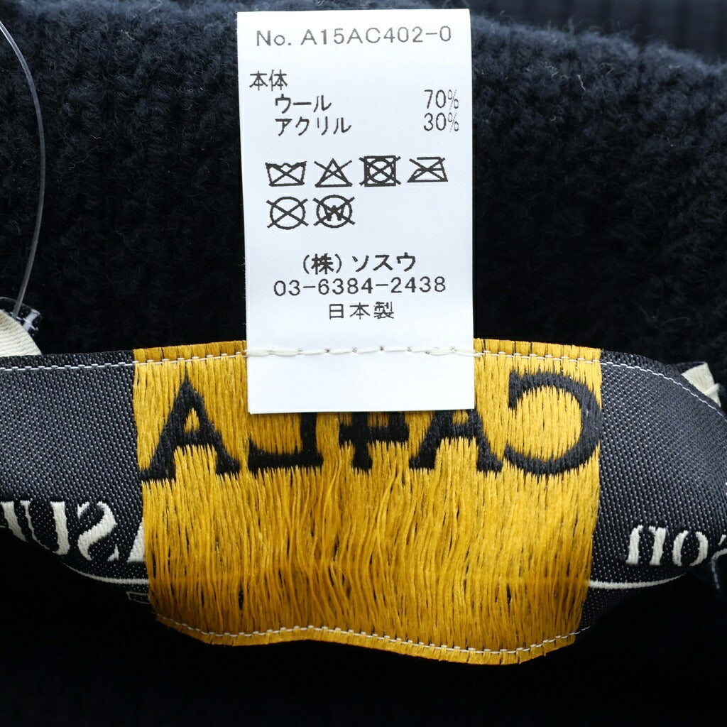MAISON MIHARAYASUHIRO(メゾンミハラヤスヒロ) ×CA4LA MASKED CAT VISOR KNIT CAP カシラ マスクド バイザー ニットキャップ 帽子 ブラック A15AC402-0
