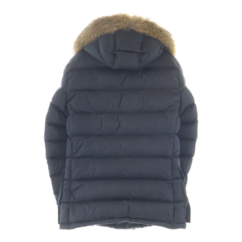 MONCLER(モンクレール) 19AW CLUNY GIUBBOTTO クルーニー ファー フーデッド ジップアップ ダウンコート ジャケット ブラック E20914138025