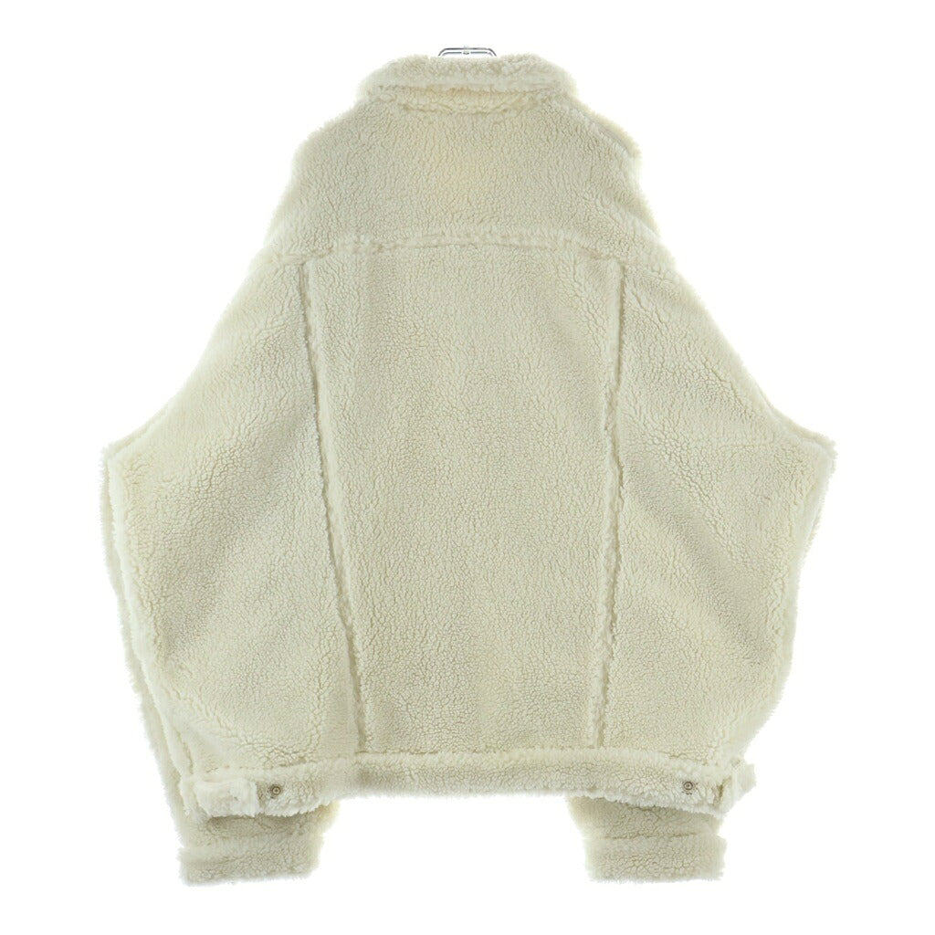 BALENCIAGA(バレンシアガ) 23AW オーバーサイズ ボア トラッカージャケット ホワイト 774376