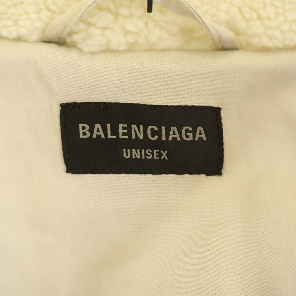 BALENCIAGA(バレンシアガ) 23AW オーバーサイズ ボア トラッカージャケット ホワイト 774376