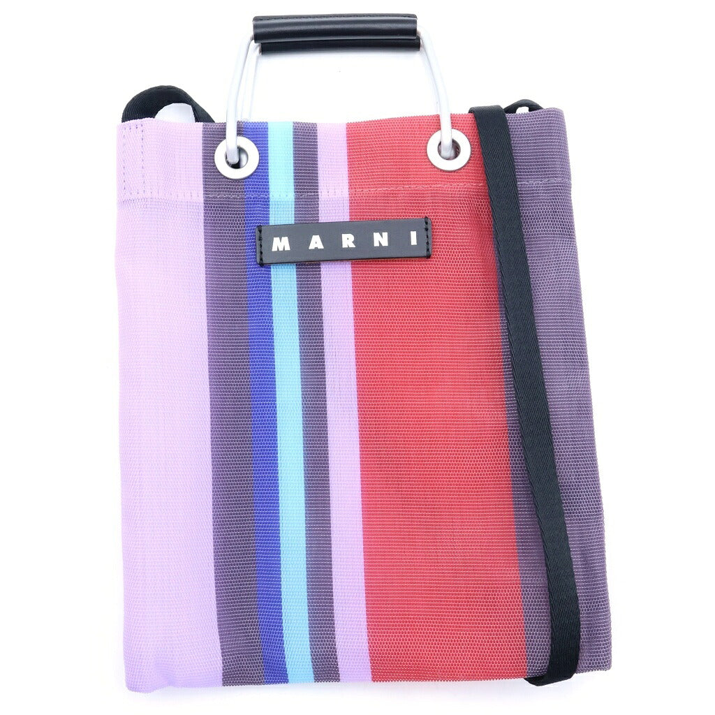 MARNI(マルニ) FLOWER CAFE フラワーカフェ 2WAY ナイロンメッシュ サコッシュ ミニショルダー ハンドバッグ マルチカラー SHMH0106A0