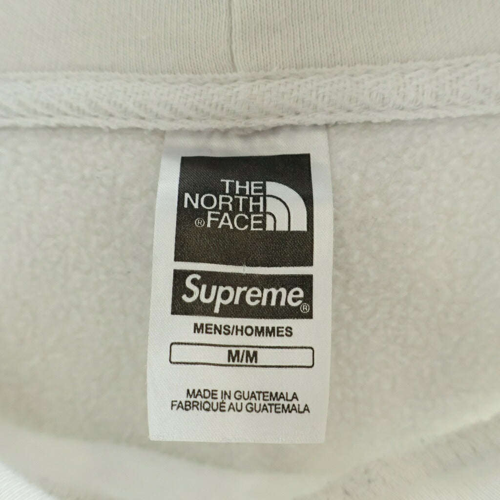SUPREME(シュプリーム) 18SS ×THE NORTH FACE Metallic Logo Hooded Sweatshirt ザノースフェイス メタリックロゴ プルオーバースウェットパーカー フーディー ホワイト NF0A3RTS