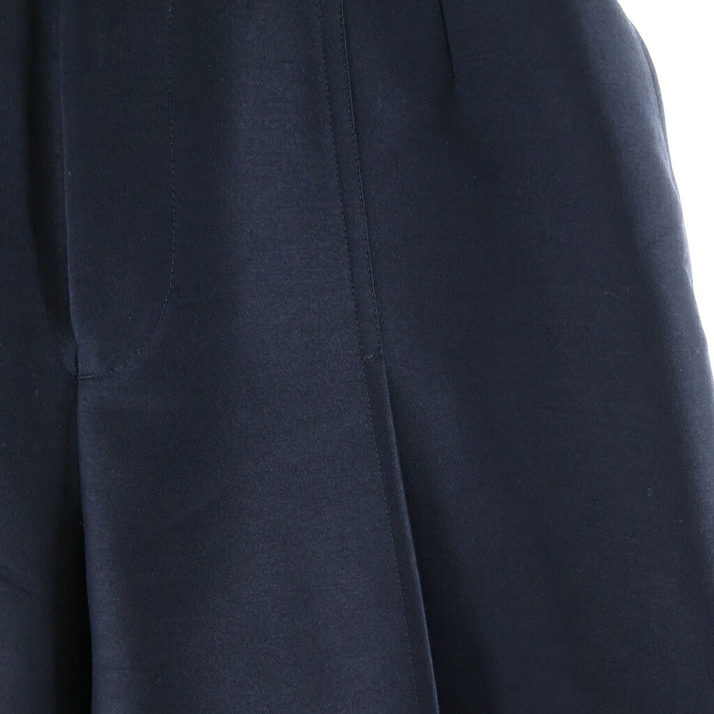 NO BRAND(ノーブランド) SHE TOKYO(シートーキョー) 2タック ジップフライ ワイドパンツ ブラック レディース S-SK-250