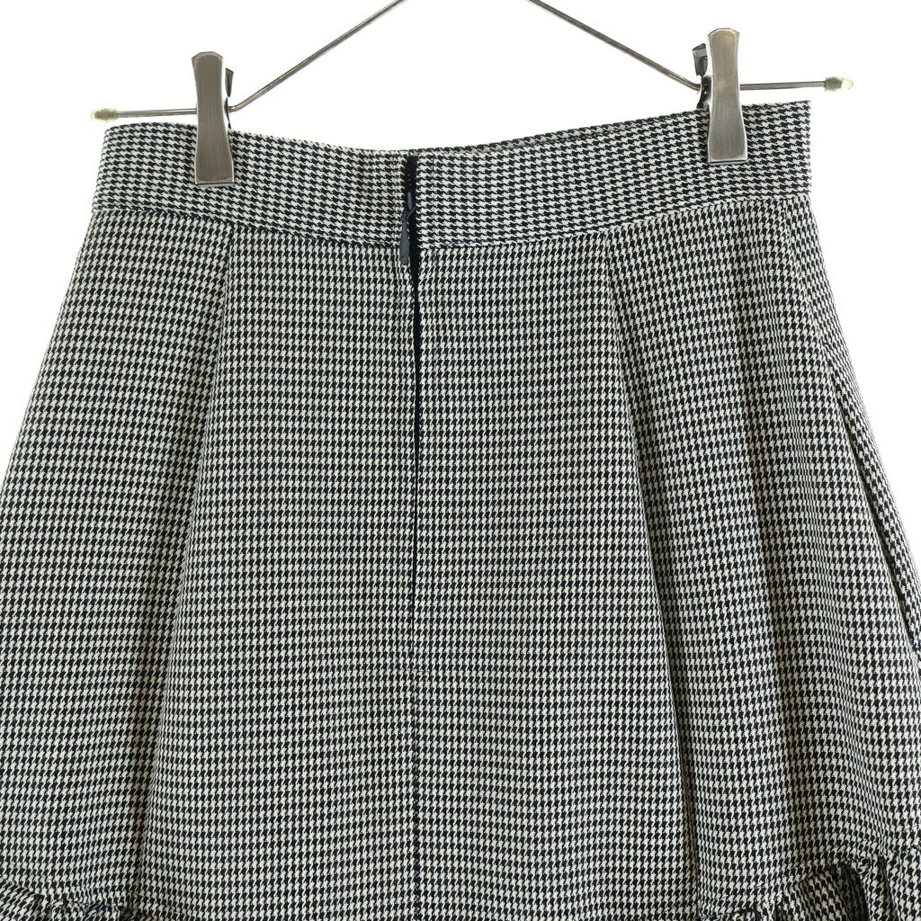NO BRAND(ノーブランド) SHE TOKYO(シートーキョー) Angie houndstooth 千鳥格子柄 ロングスカート ホワイト/ブラック レディース S-SK-283