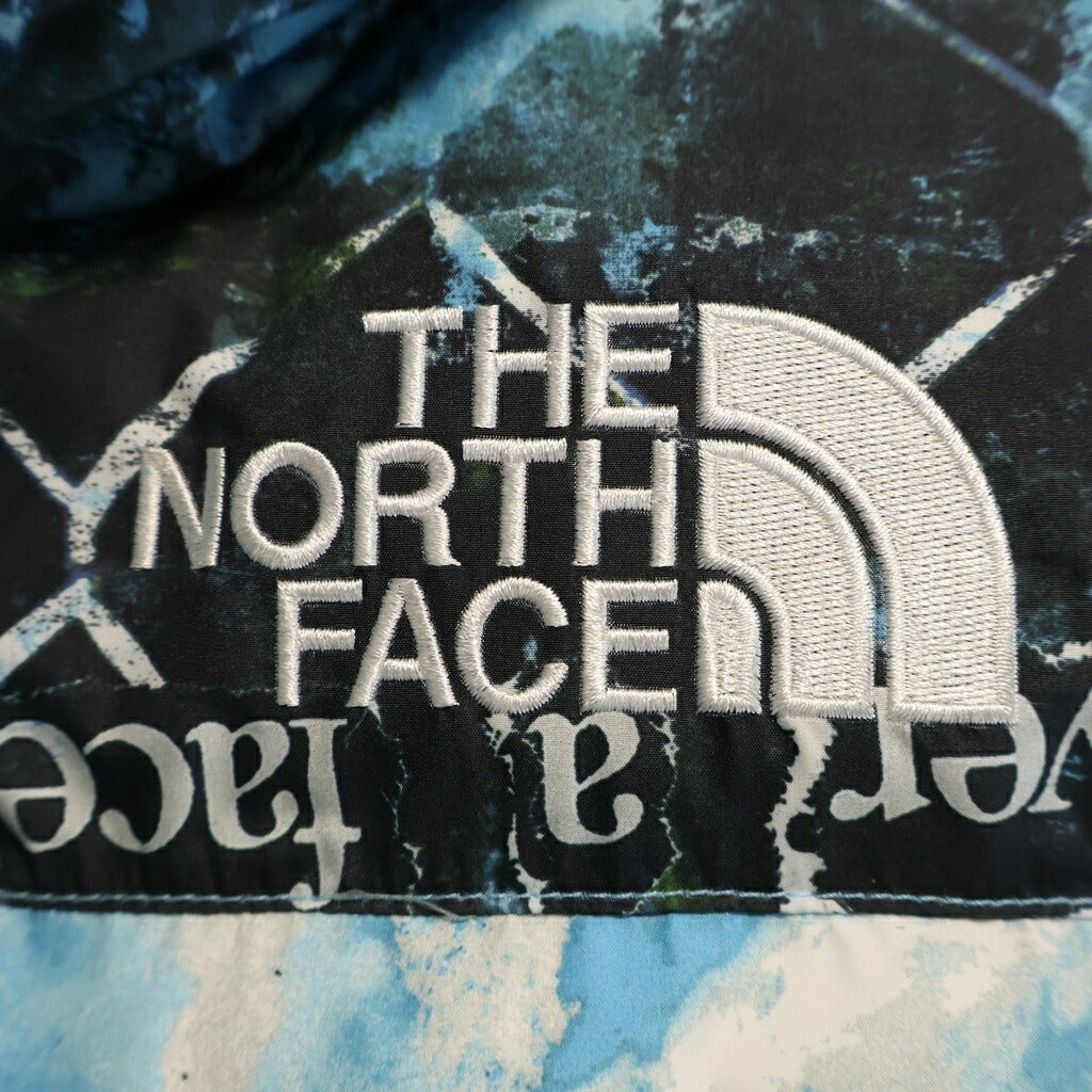 THE NORTH FACE(ザノースフェイス) PRINTED HMLYN DOWN PARKA プリンテッドヒマラヤンダウンパーカ グラフィティ総柄 フーデッドダウンジャケット ブルー/ブラック NF0A5J1J