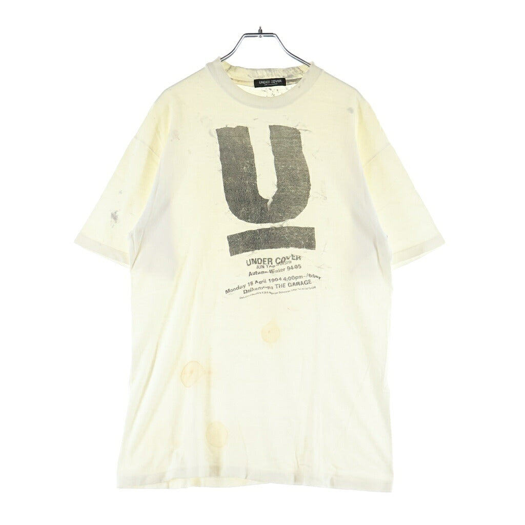 UNDERCOVER(アンダーカバー) 94AW ARCHIVE ロゴプリント クルーネック 半袖Tシャツ カットソー ホワイト アーカイブ