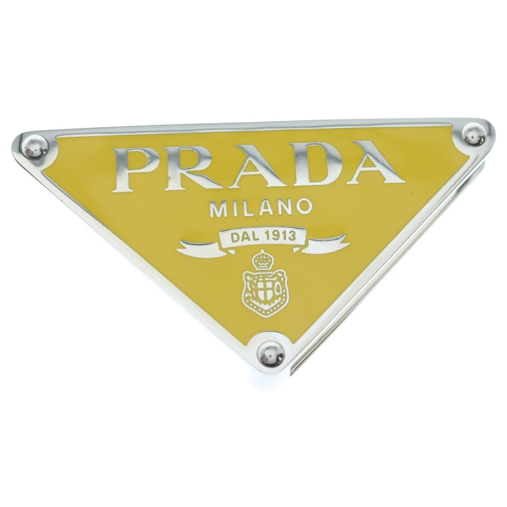 PRADA(プラダ) TRIANGLE LOGO METAL BELT BUCKLE トライアングルロゴ メタルベルトバックル イエロー 2CF014