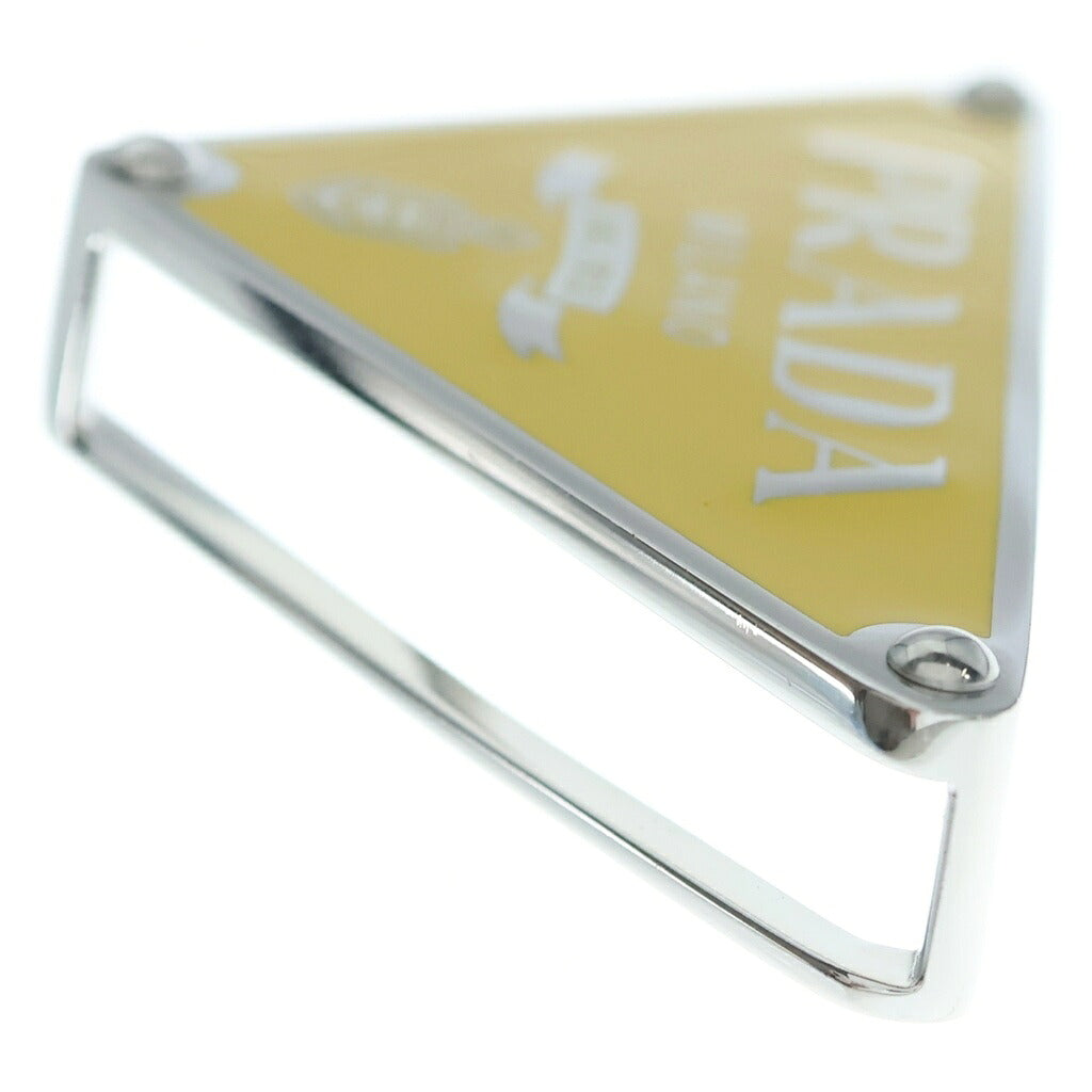 PRADA(プラダ) TRIANGLE LOGO METAL BELT BUCKLE トライアングルロゴ メタルベルトバックル イエロー 2CF014