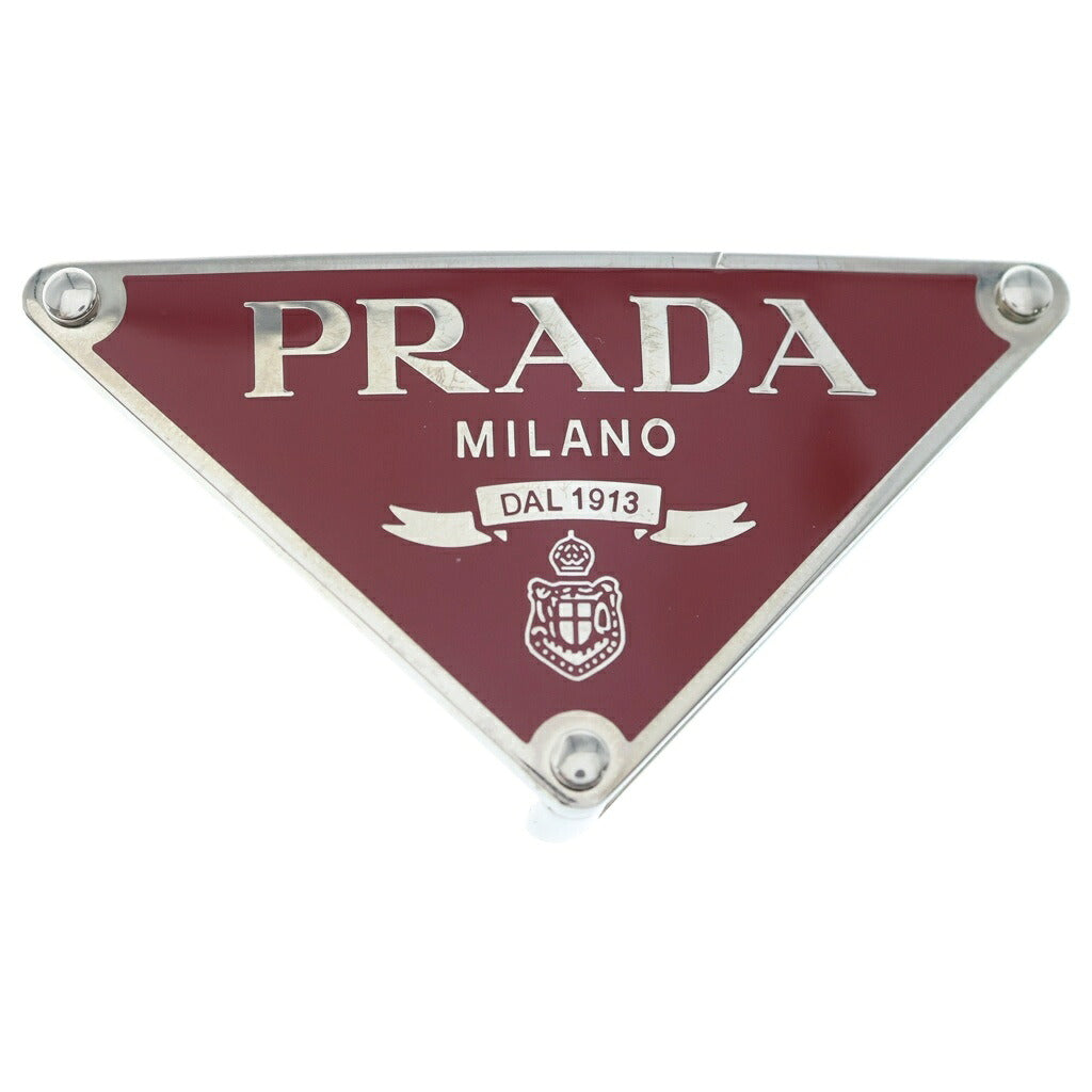 PRADA(プラダ) TRIANGLE LOGO METAL BELT BUCKLE トライアングルロゴ メタルベルトバックル ブラウン 2CF022
