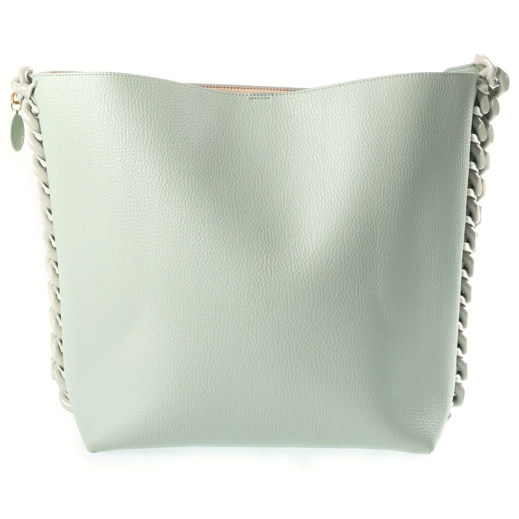 STELLA McCARTNEY(ステラマッカートニー) FRAYME フレイム ショルダー レザー トートバッグ グリーン 7B0011 WP0065