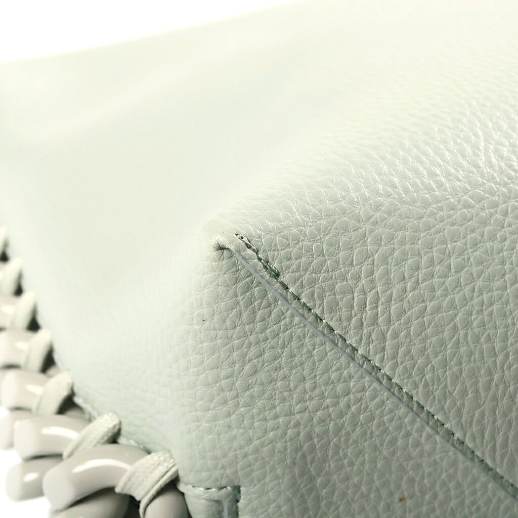 STELLA McCARTNEY(ステラマッカートニー) FRAYME フレイム ショルダー レザー トートバッグ グリーン 7B0011 WP0065