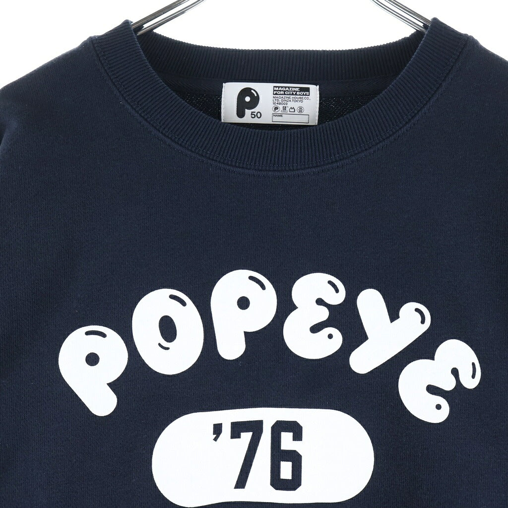 POPEYE(ポパイ) P-City SWEAT NEW YORK 50th Anniversary ポパイ 50周年記念 ニューヨーク シティスウェット ネイビー