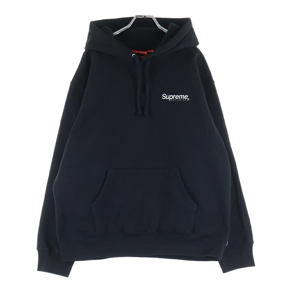 SUPREME(シュプリーム) 23SS Worldwide Hooded Sweatshirt ワールドワイド プルオーバースウェットパーカー フーディー ブラック