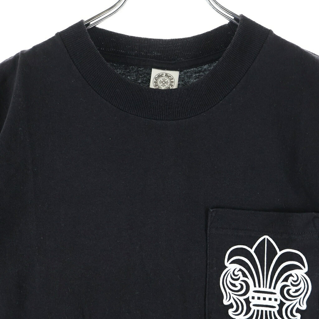 CHROME HEARTS(クロムハーツ) OLD BS FLR T‐BER POCKET TEE オールド BSフレア Tバー クルーネック半袖ポケットTシャツ カットソー ブラック