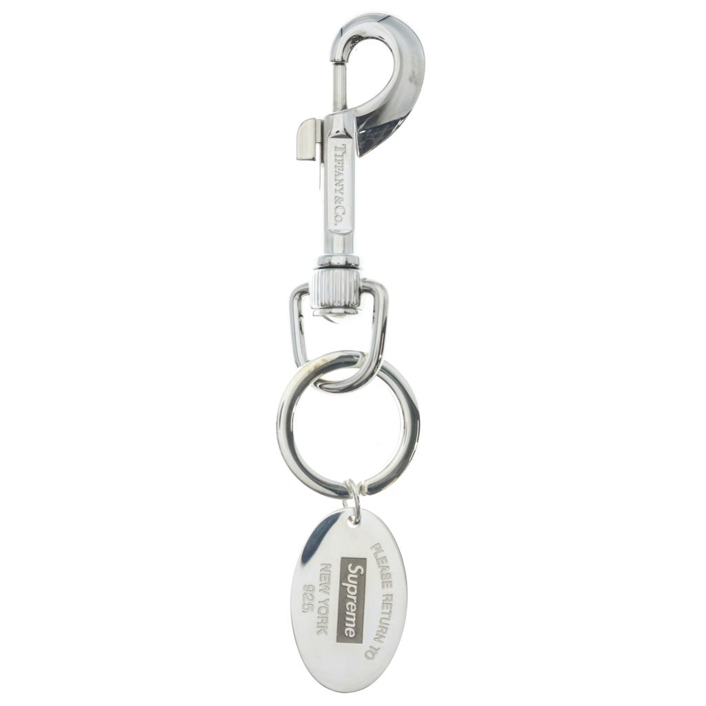 SUPREME(シュプリーム) 21AW ×Tiffany&Co. Return to Tiffany Oval Tag Keyring ティファニー リターントゥティファニー オーバルタグ キーリング シルバー