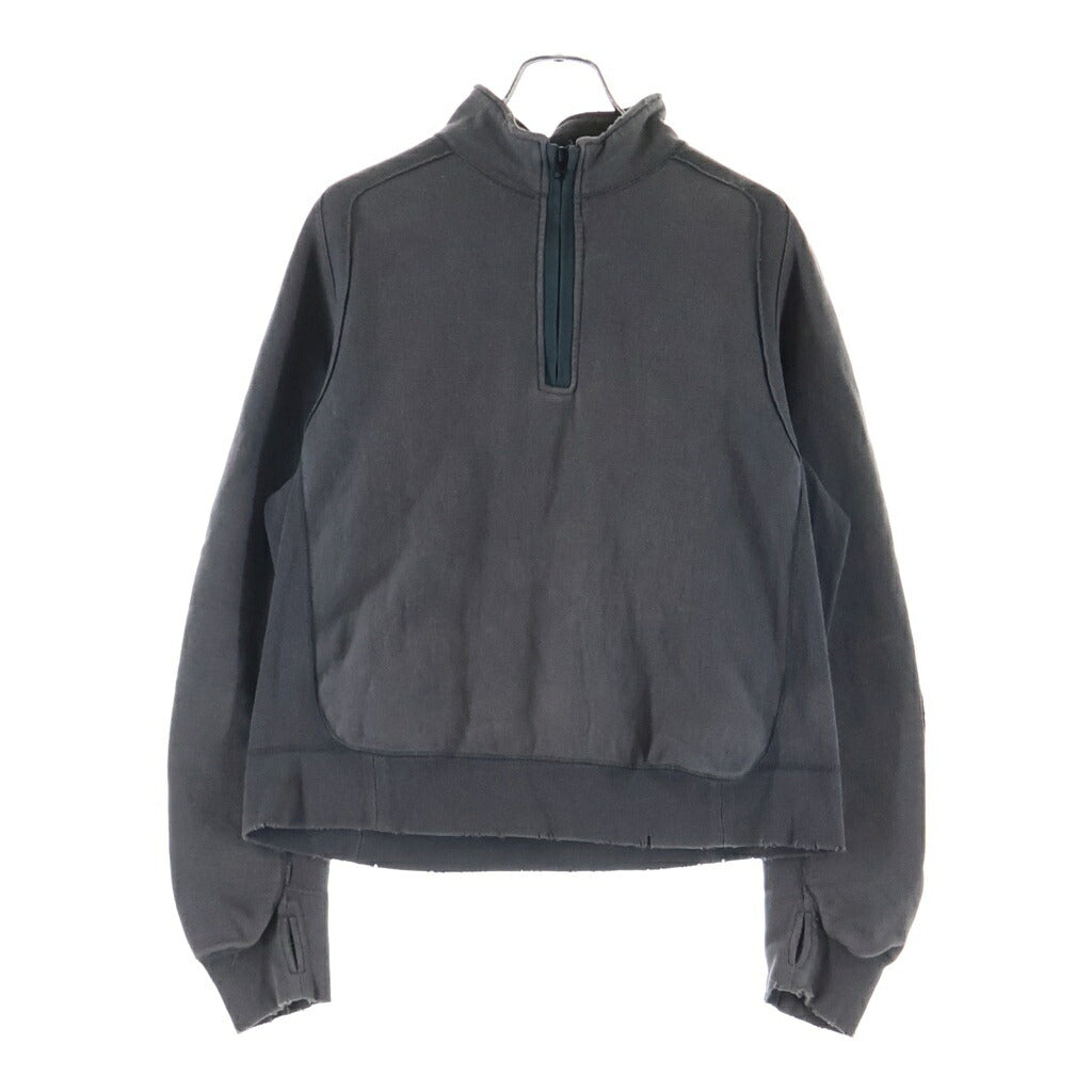 JIAN YE(ジェン イェ) 23AW SOLID ZIPTOP ソリッド ハーフジップ スウェットトレーナー グレー 23AW-ZIPTOP