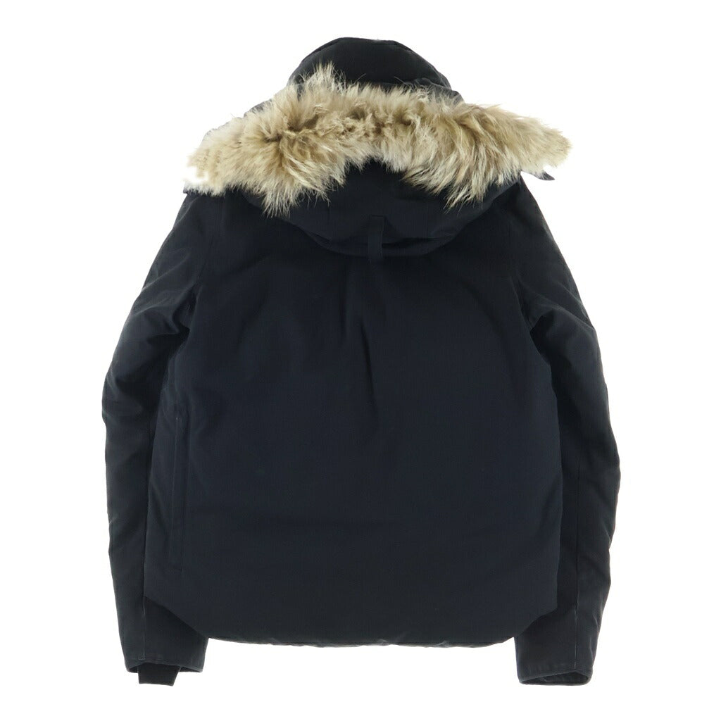 CANADA GOOSE(カナダグース) ラッセルパーカ アームロゴワッペン ファーフーデッド ダウンジャケット ブラック 2301JM R