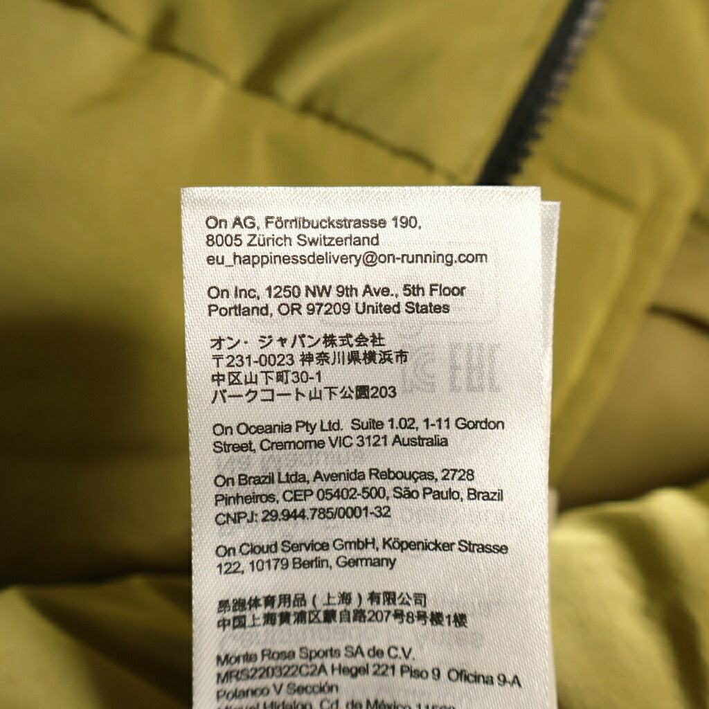 On(オン) ALL-DAY PUFFER JACKET オールデイ フーデッド パファージャケット カーキ 1MF30373850