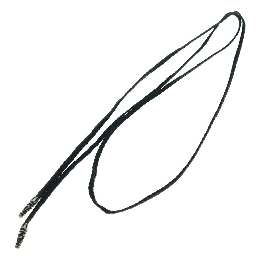 CHROME HEARTS(クロムハーツ) LEATHER BRAID SCROLL ネックレス レザーブレイドネックレス ブラック/シルバー BCA377
