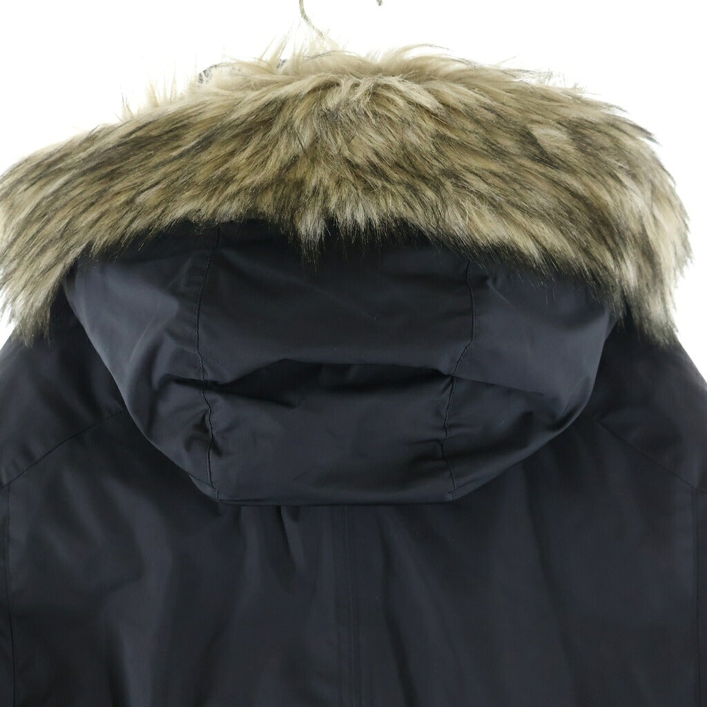 RLX RALPHLAUREN(アール エル エックス ラルフ ローレン) ファー付 ベルテッド ジップアップダウンコート ブラック