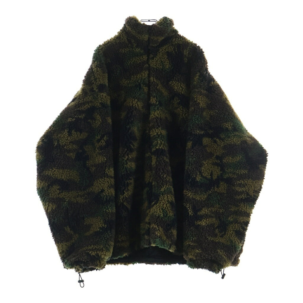 BALENCIAGA(バレンシアガ) Camouflage-Print Zip-Up Jacket カモフラージュ ジップアップ ボアフリースジャケット カーキ 681818 TLQ13