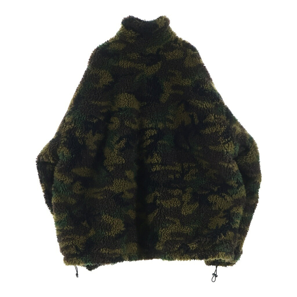 BALENCIAGA(バレンシアガ) Camouflage-Print Zip-Up Jacket カモフラージュ ジップアップ ボアフリースジャケット カーキ 681818 TLQ13
