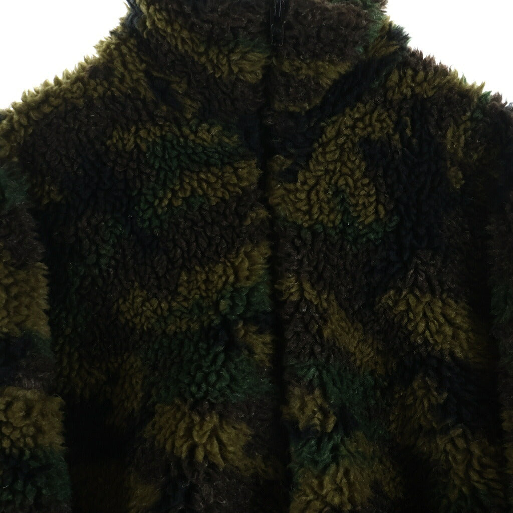 BALENCIAGA(バレンシアガ) Camouflage-Print Zip-Up Jacket カモフラージュ ジップアップ ボアフリースジャケット カーキ 681818 TLQ13