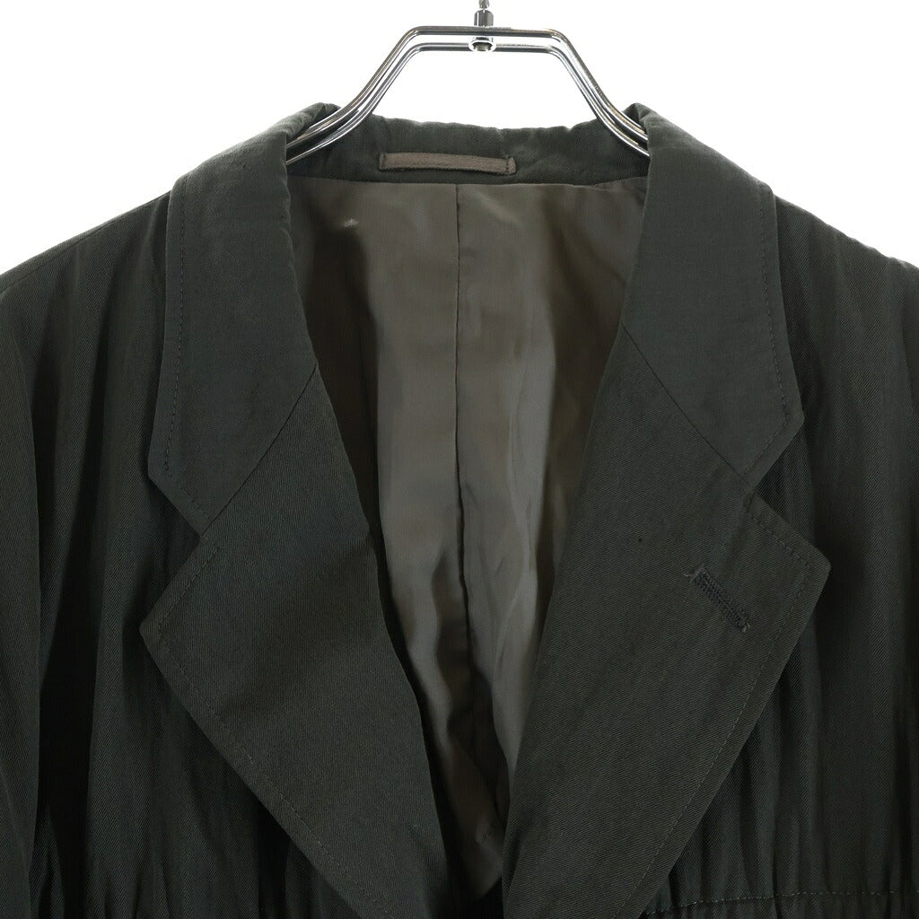 COMME des GARCONS HOMME PLUS(コムデギャルソンオムプリュス) 80-90S ARCHIVE アーカイブ サンプル品 ギャザリング シングルテーラードジャケット カーキ