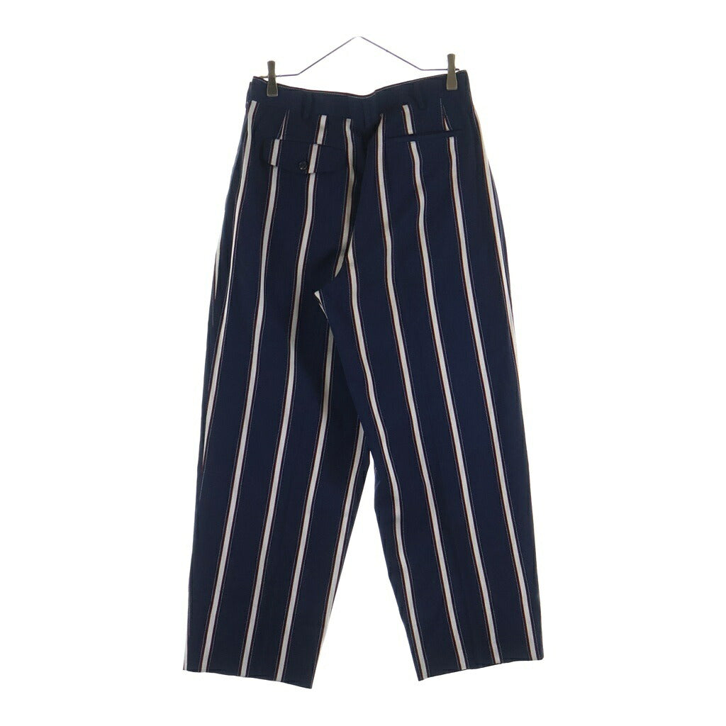 COMME des GARCONS HOMME PLUS(コムデギャルソンオムプリュス) 80-90S ARCHIVE アーカイブ サンプル品 マルチストライプ テーパードパンツ ネイビー