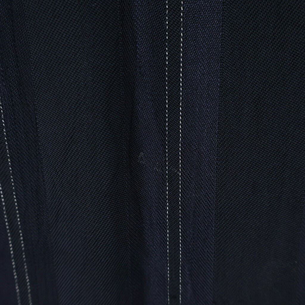 COMME des GARCONS HOMME PLUS(コムデギャルソンオムプリュス) 90S ARCHIVE アーカイブ レーヨン ストライプ チェスターコート ネイビー PJ-05003M
