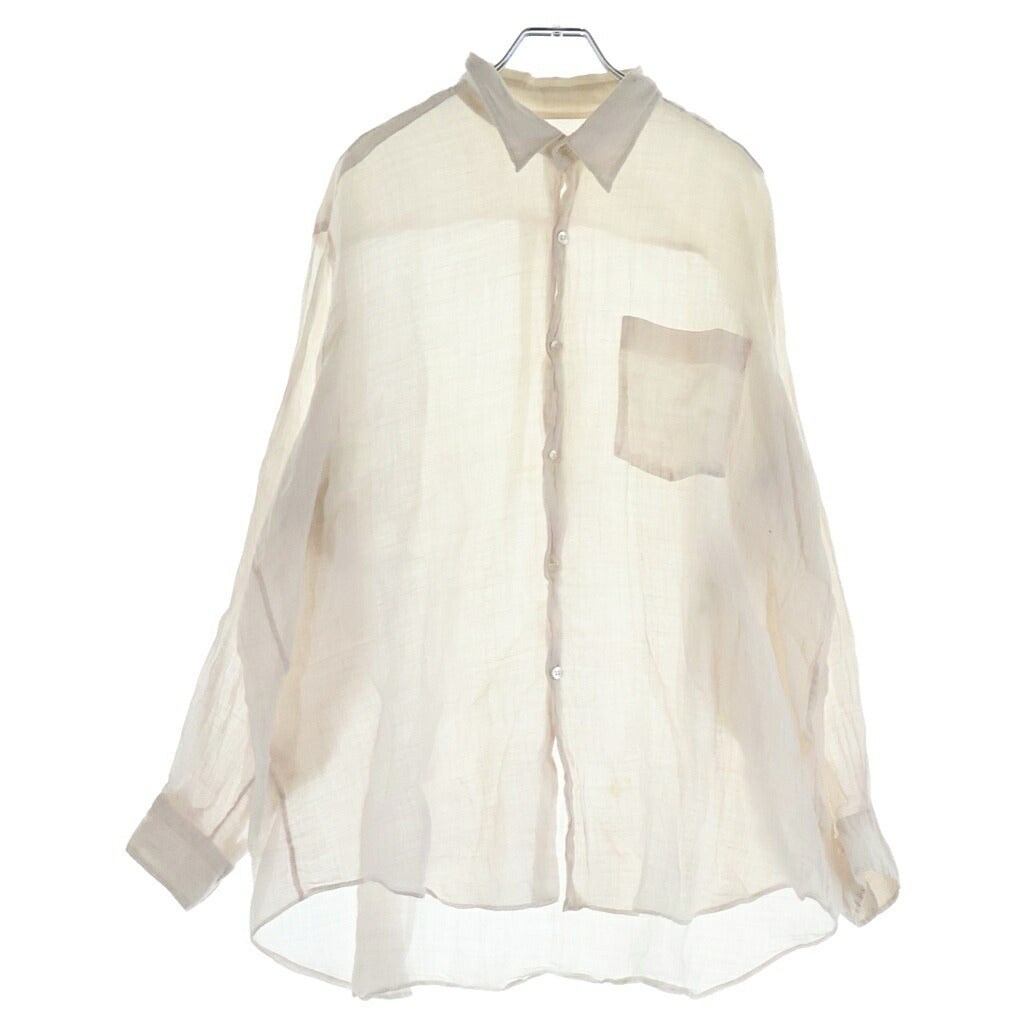COMME des GARCONS HOMME(コムデギャルソンオム) 90-00S ARCHIVE アーカイブ 田中オム期 銀タグ 縮絨 長袖シャツ ホワイト