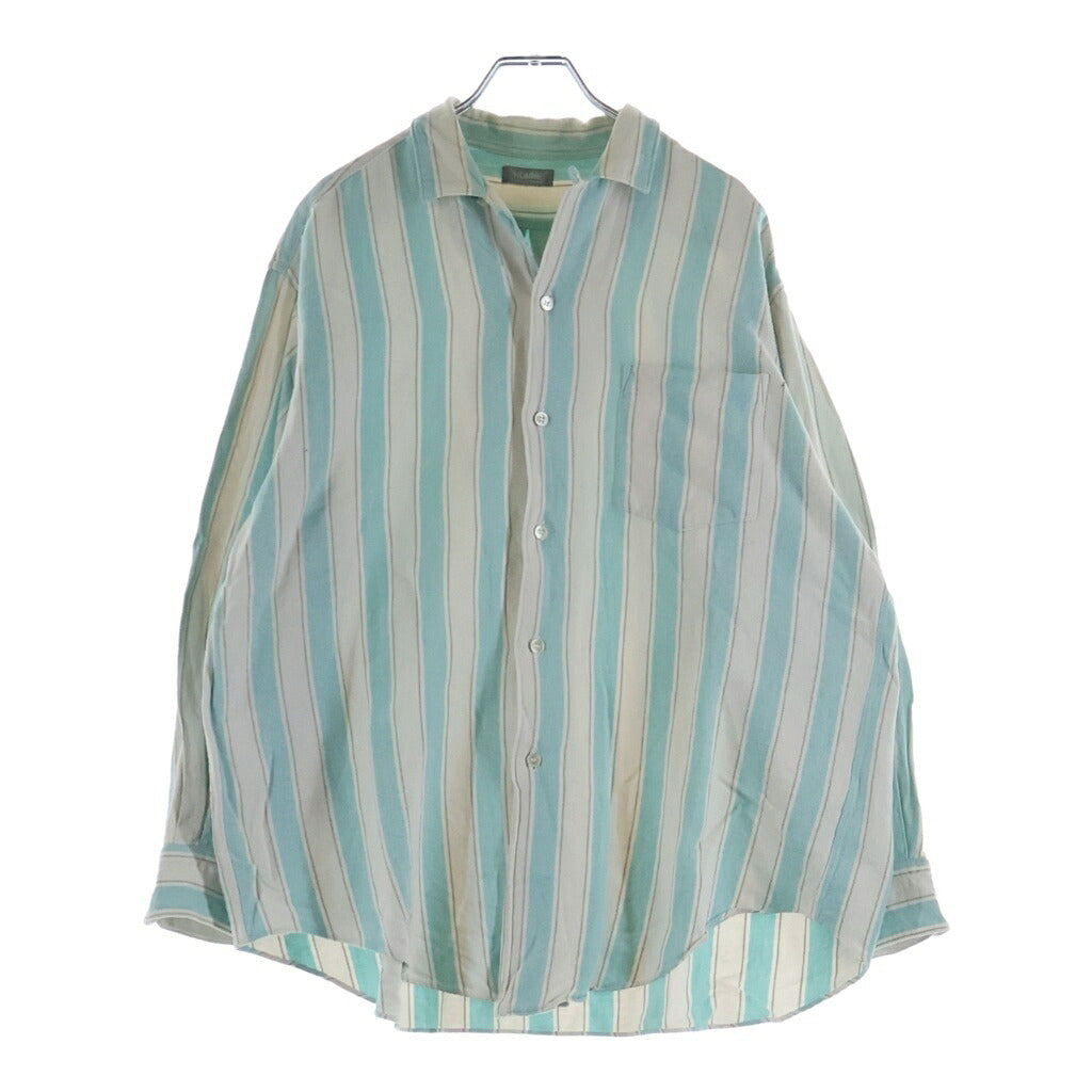 COMME des GARCONS HOMME(コムデギャルソンオム) 90-00S ARCHIVE アーカイブ 田中オム期 銀タグ デカオム ストライプ長袖シャツ ライトブルー