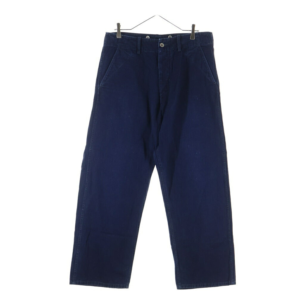 VISVIM(ヴィスヴィム) 26SS GESSO PANTS DMGD ジェッソ ボタンフライ ワイドストレート ワークパンツ インディゴ 0226905008004