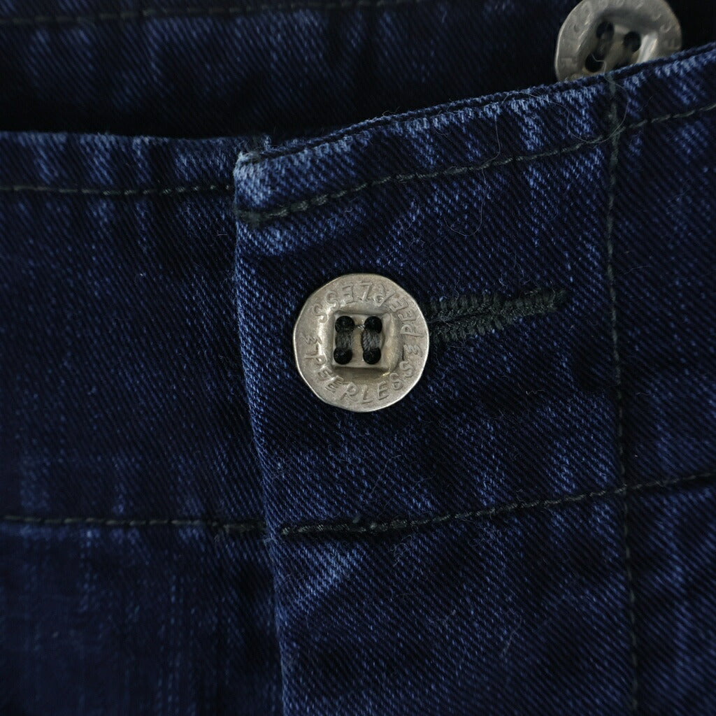 VISVIM(ヴィスヴィム) 26SS GESSO PANTS DMGD ジェッソ ボタンフライ ワイドストレート ワークパンツ インディゴ 0226905008004