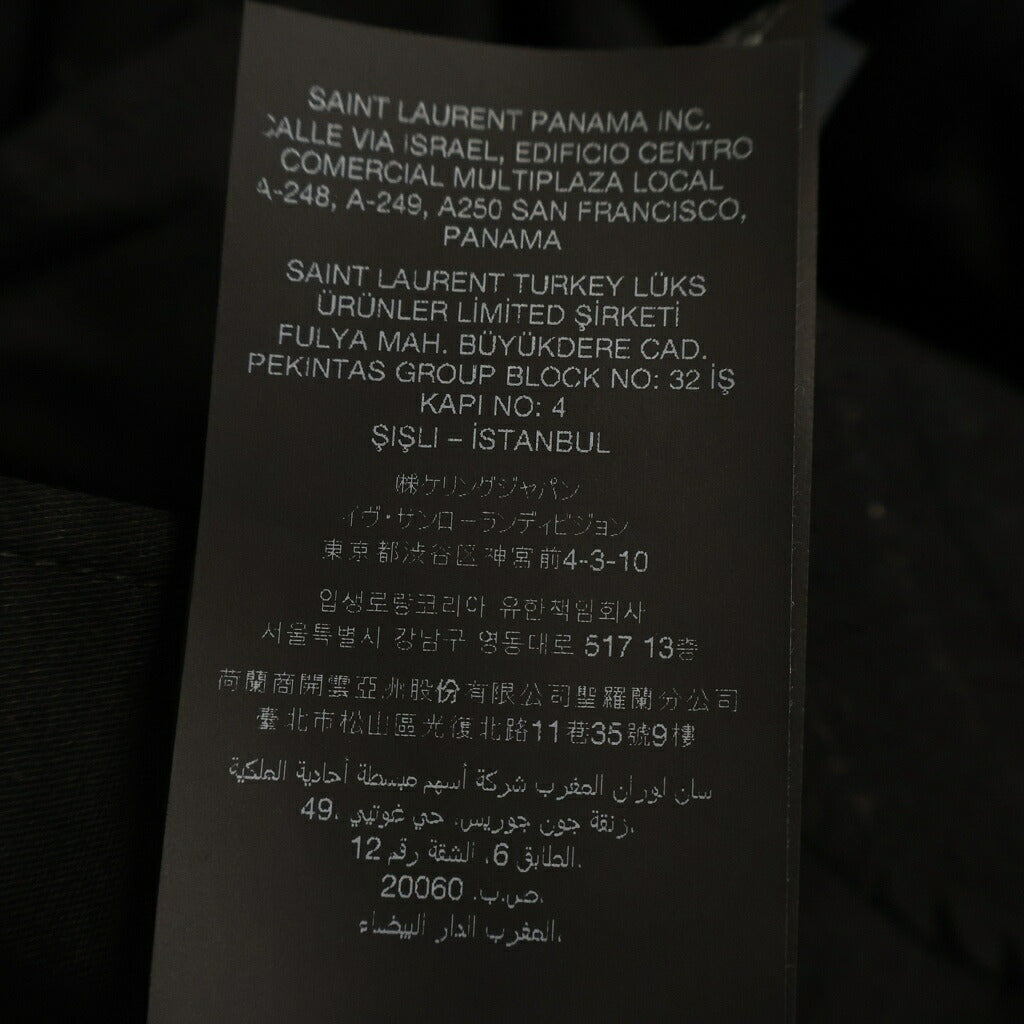 SAINT LAURENT PARIS(サンローランパリ) ピンストライプ ハイウエスト ストレート ウール スラックスパンツ ブラック 844153 Y1M10