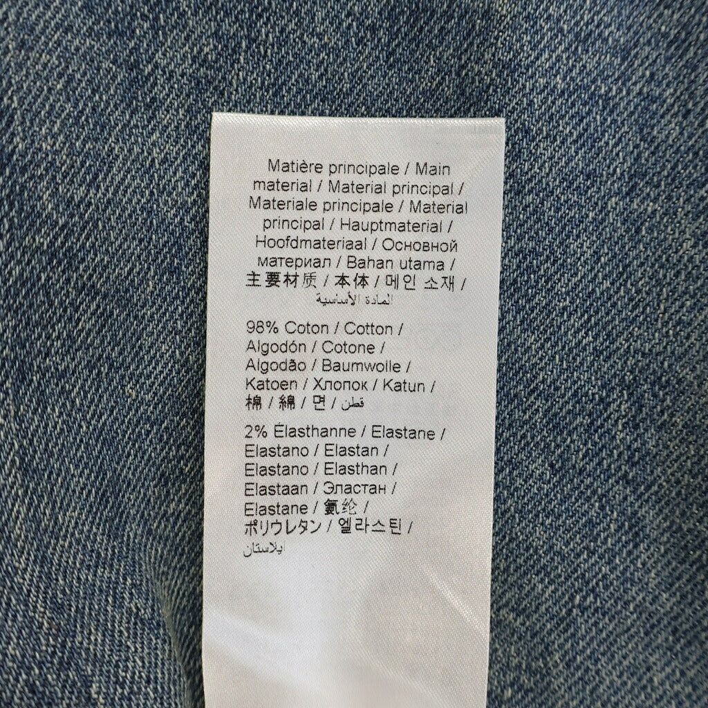 KENZO(ケンゾー) Logo-Patch High Waisted Jean ロゴパッチ ハイウエスト ジップフライ デニムパンツ インディゴ レディース FE62DP2296S7