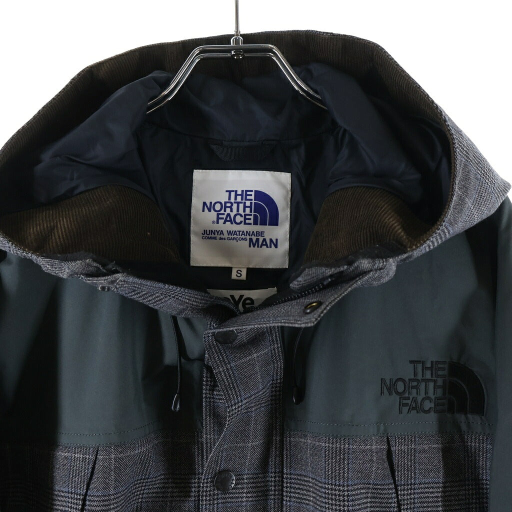 eYe COMME des GARCONS JUNYA WATANABE MAN(アイ コム デ ギャルソン ジュンヤ ワタナベ マン) 21AW AD2021 ×THE NORTH FACE ザノースフェイス グレンチェック ナイロンフーデッドジャケット マウンテンパーカ グレー WH-J904