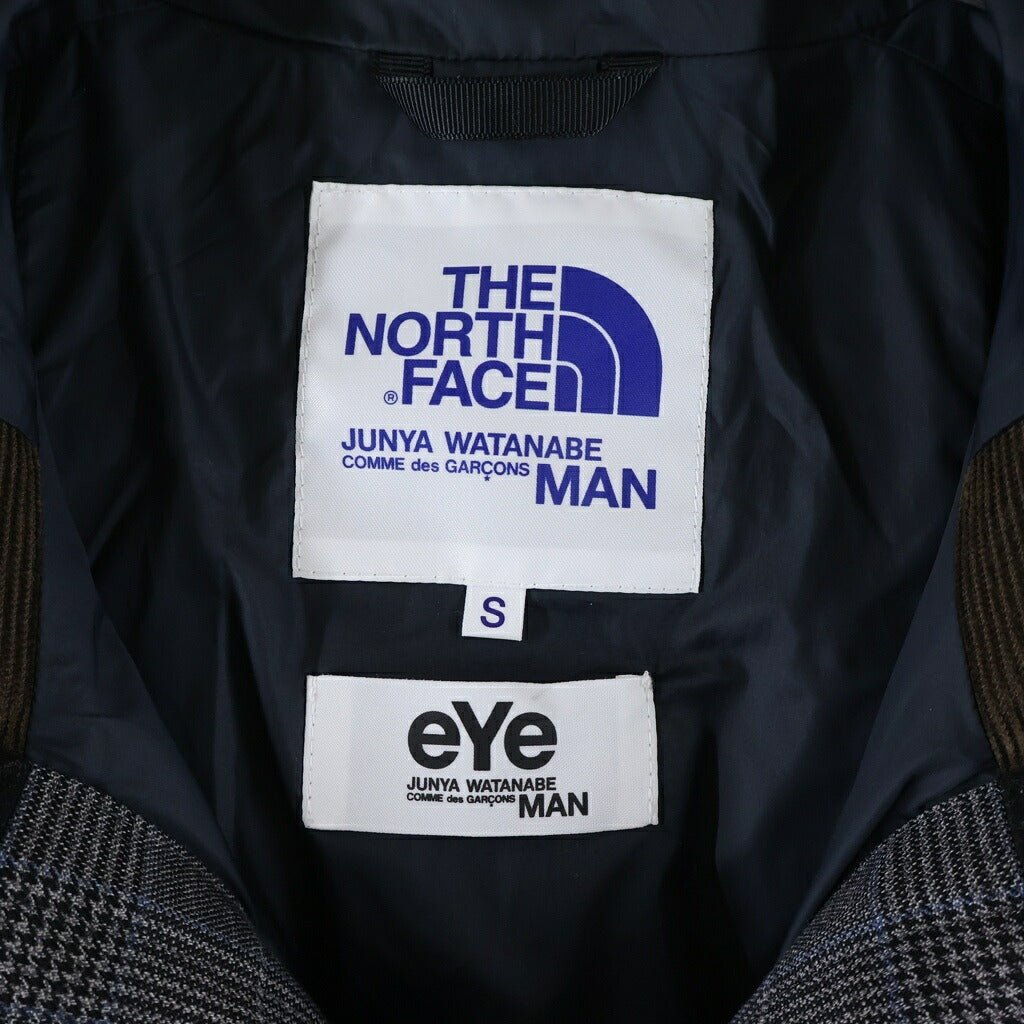 eYe COMME des GARCONS JUNYA WATANABE MAN(アイ コム デ ギャルソン ジュンヤ ワタナベ マン) 21AW AD2021 ×THE NORTH FACE ザノースフェイス グレンチェック ナイロンフーデッドジャケット マウンテンパーカ グレー WH-J904