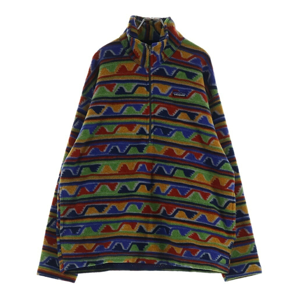 PATAGONIA(パタゴニア) 99AW SACAJAWEA SYNCHILLA PULLOVER サカジャウィア シンチラ 総柄 ハーフジップ プルオーバーフリースジャケット マルチカラー 25235