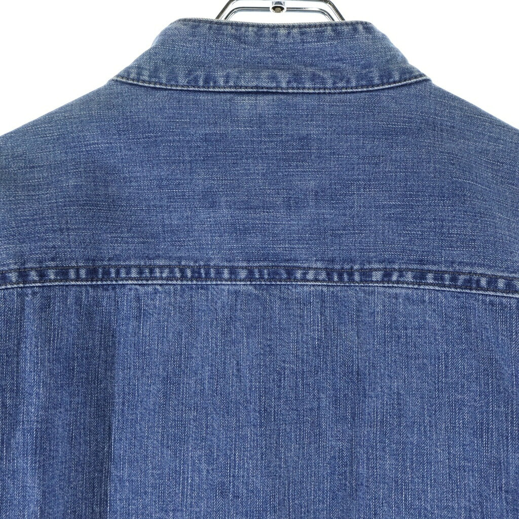 WTAPS(ダブルタップス) 19AW THOMPSON LS / SHIRT. COTTON. DENIM コットンデニム ノーカラー長袖シャツ インディゴ 192GWDT-SHM01