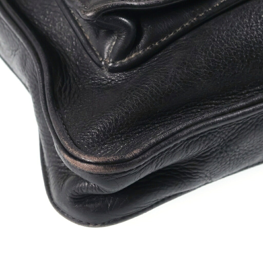 CHROME HEARTS(クロムハーツ) F-SLINGER/Fスリンガー フラップボタン レザーショルダーバッグ ブラック