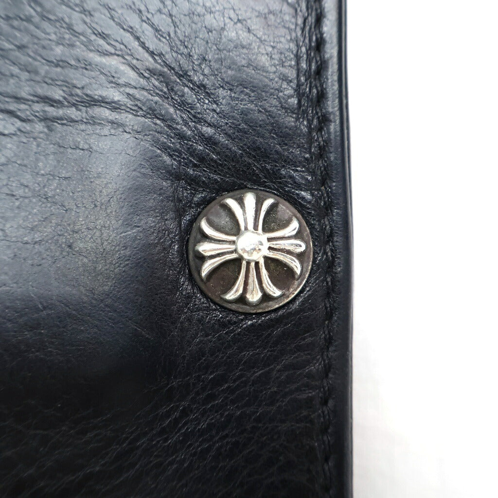 CHROME HEARTS(クロムハーツ) 1SNAP 1スナップ クロスボールボタン レザーウォレット 財布 ブラック