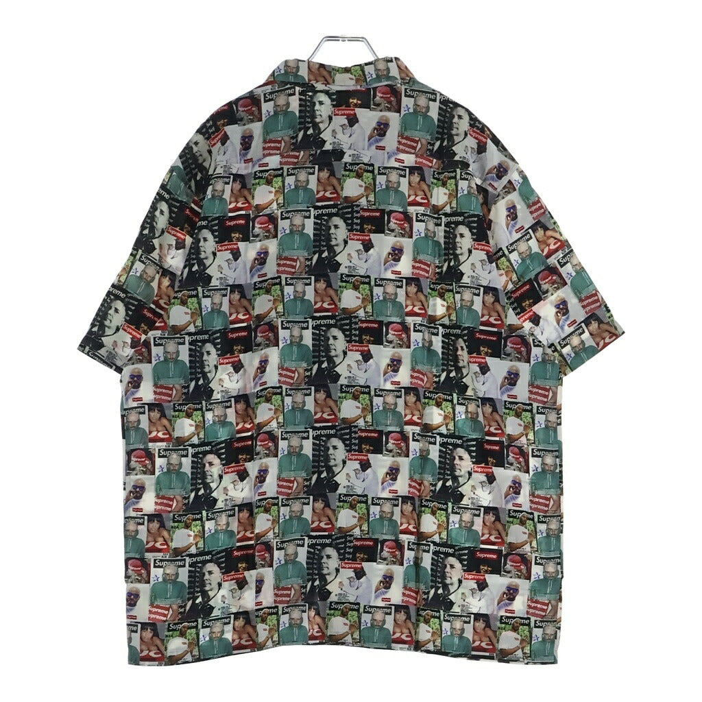 SUPREME(シュプリーム) 23SS Magazine S/S Shirt マガジン 総柄プリント 半袖レーヨンシャツ マルチカラー